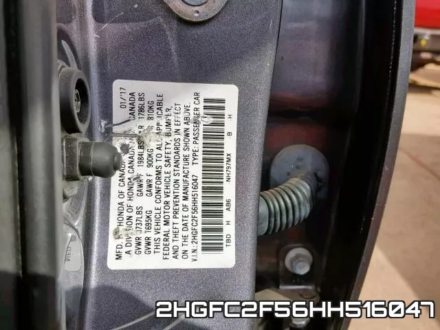 2HGFC2F56HH516047 фото 2