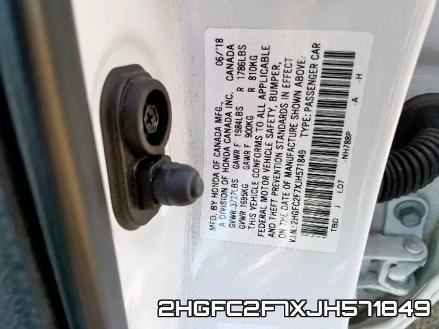2HGFC2F7XJH571849 фото 2