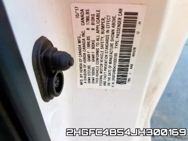 2HGFC4B54JH300169 фото 2
