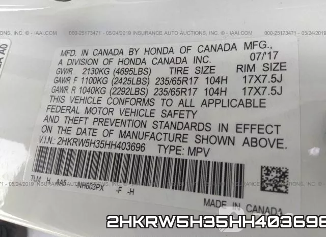 2HKRW5H35HH403696 фото 10