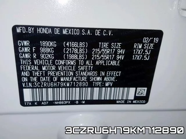 3CZRU6H79KM712890 фото 2