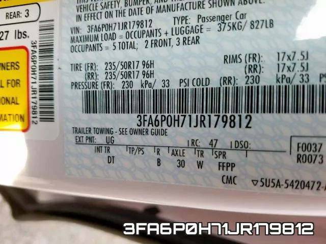 3FA6P0H71JR179812 фото 2