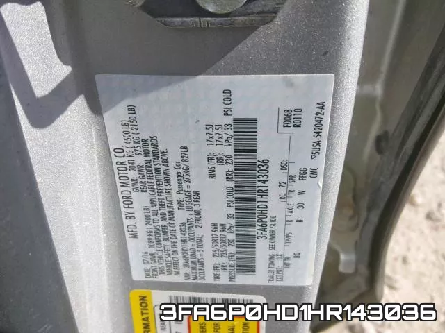 3FA6P0HD1HR143036 фото 2