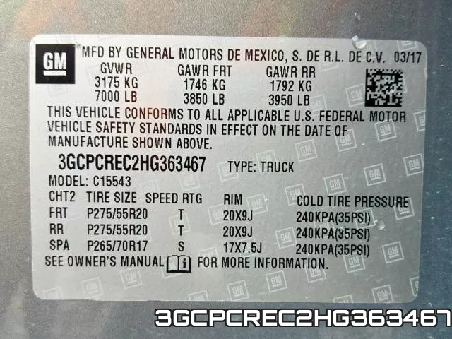 3GCPCREC2HG363467 фото 2