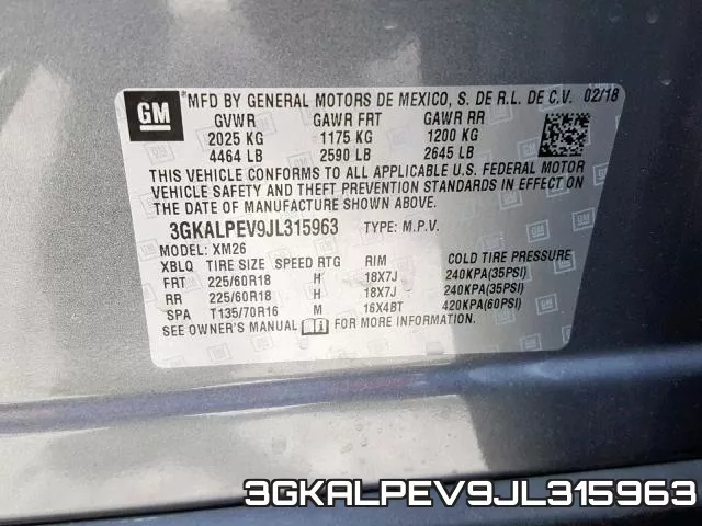 3GKALPEV9JL315963 фото 2