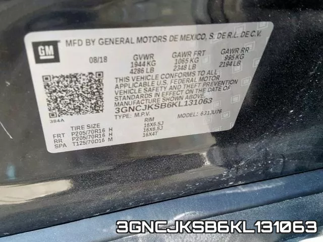 3GNCJKSB6KL131063 фото 2
