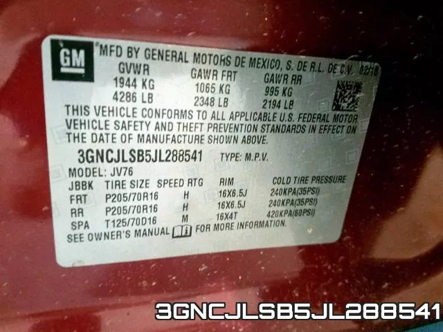 3GNCJLSB5JL288541 фото 2