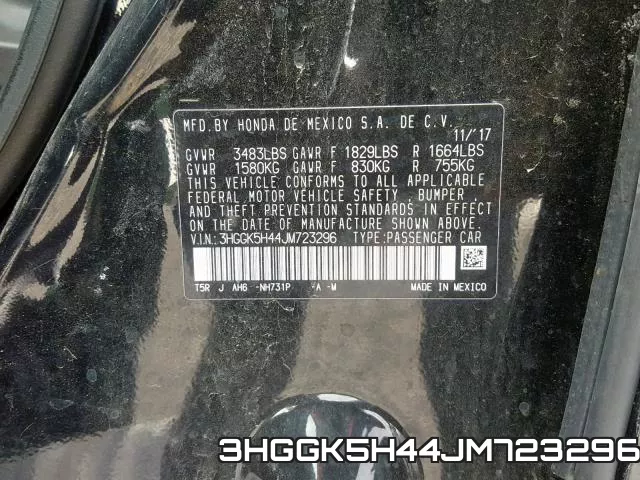 3HGGK5H44JM723296 фото 2