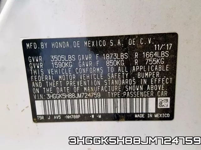 3HGGK5H88JM724759 фото 2