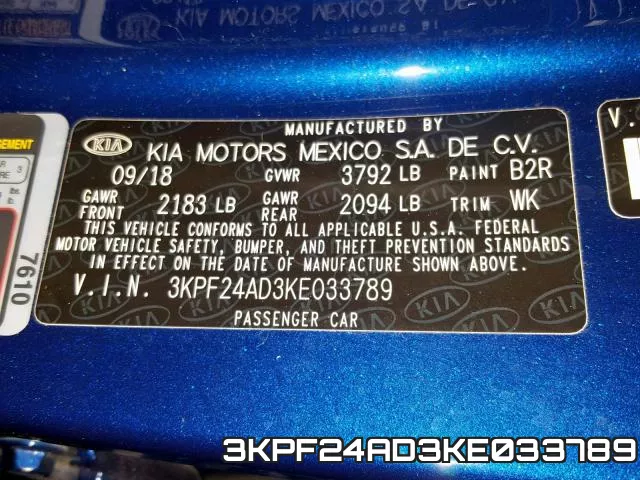 3KPF24AD3KE033789 фото 2