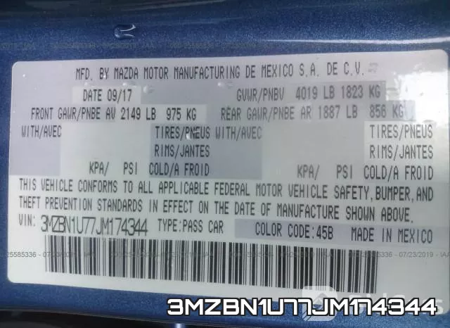 3MZBN1U77JM174344 фото 10
