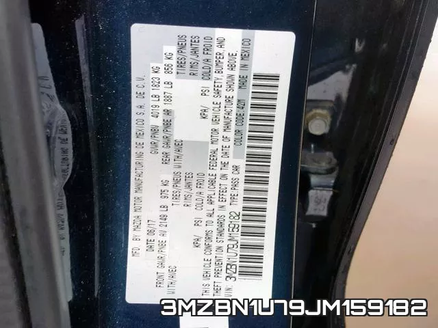 3MZBN1U79JM159182 фото 2