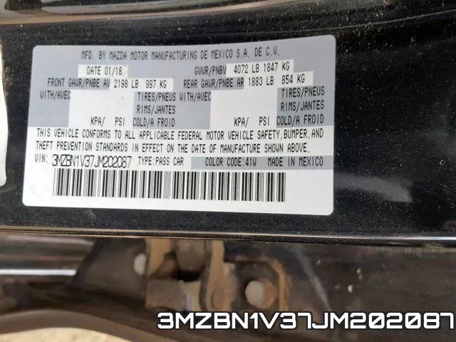 3MZBN1V37JM202087 фото 2