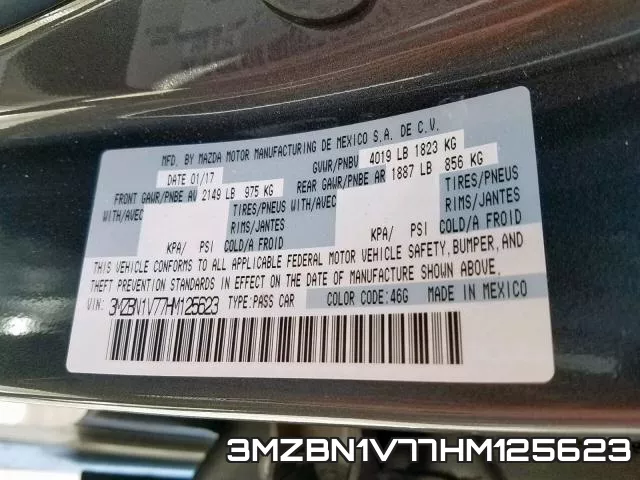 3MZBN1V77HM125623 фото 2