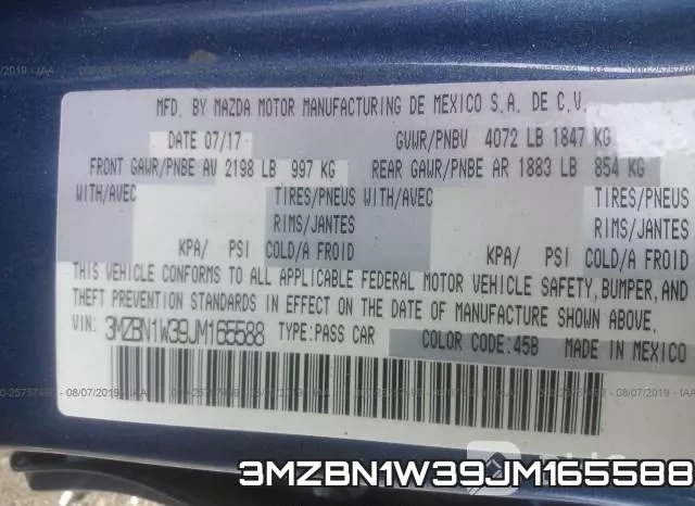 3MZBN1W39JM165588 фото 10