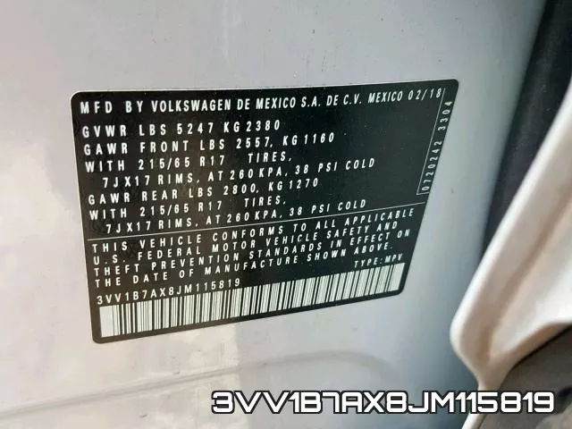 3VV1B7AX8JM115819 фото 2