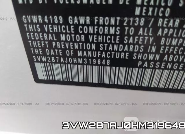 3VW2B7AJ0HM319648 фото 10