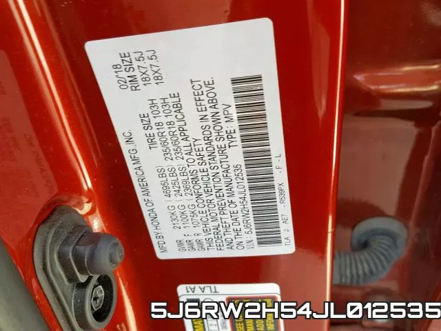 5J6RW2H54JL012535 фото 2