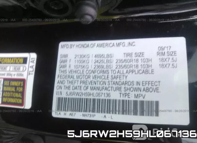 5J6RW2H59HL067136 фото 10