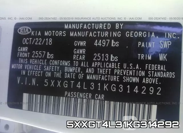 5XXGT4L31KG314292 фото 10