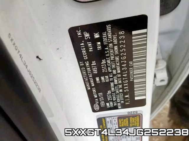 5XXGT4L34JG252238 фото 2