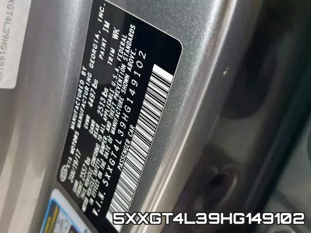 5XXGT4L39HG149102 фото 2
