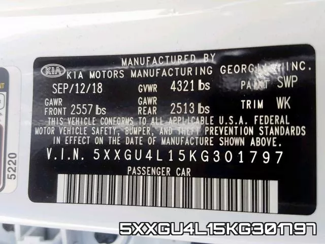 5XXGU4L15KG301797 фото 2