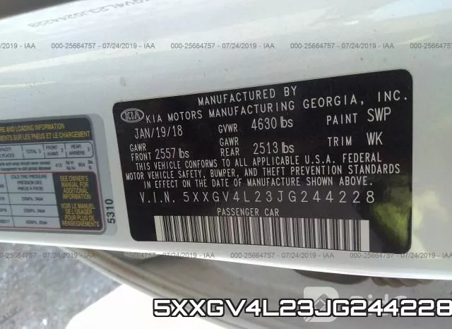 5XXGV4L23JG244228 фото 10