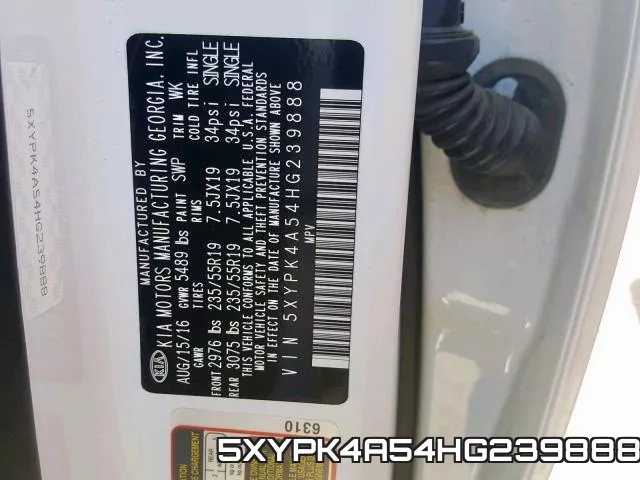 5XYPK4A54HG239888 фото 2