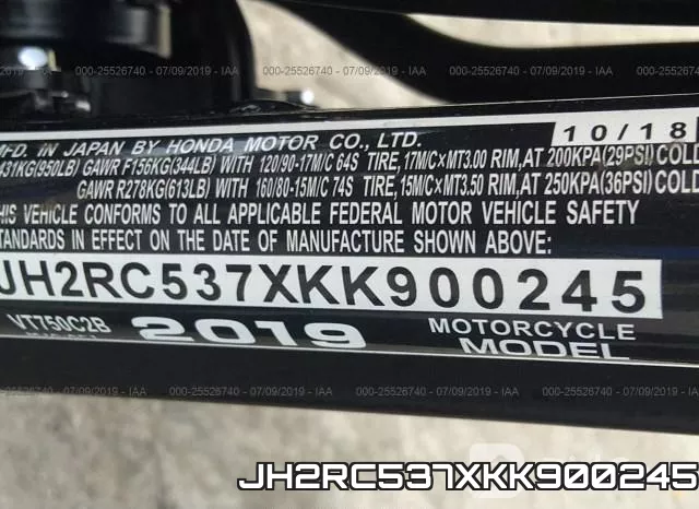 JH2RC537XKK900245 фото 2