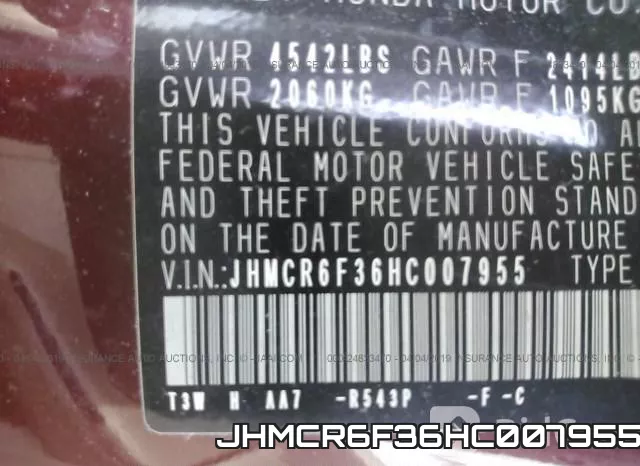 JHMCR6F36HC007955 фото 10