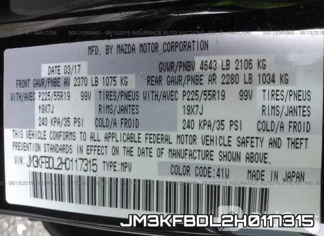 JM3KFBDL2H0117315 фото 10