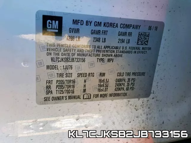 KL7CJKSB2JB733156 фото 2