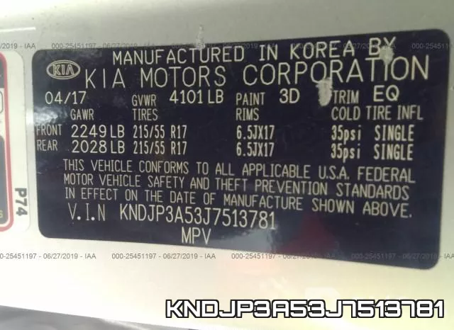 KNDJP3A53J7513781 фото 10
