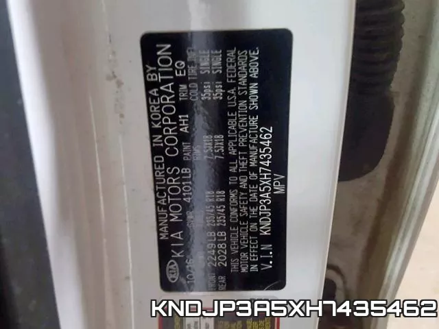 KNDJP3A5XH7435462 фото 2