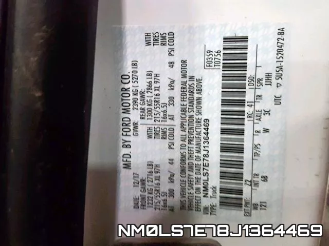 NM0LS7E78J1364469 фото 2