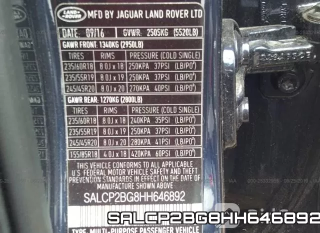 SALCP2BG8HH646892 фото 10