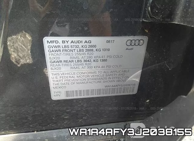 WA1A4AFY3J2038155 фото 10