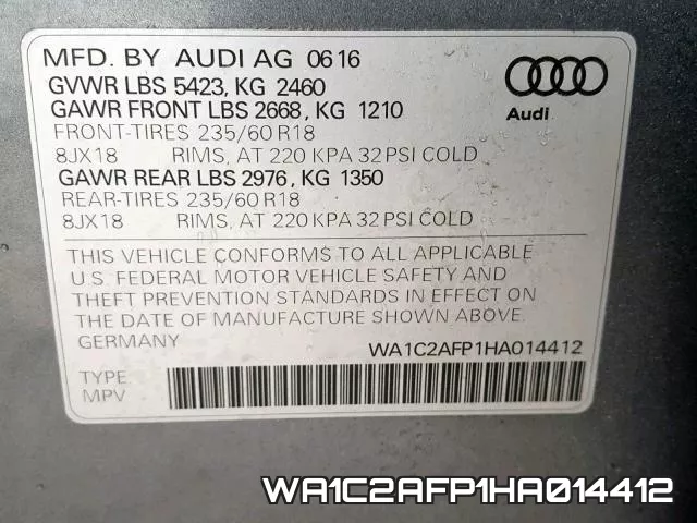 WA1C2AFP1HA014412 фото 2