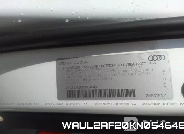 WAUL2AF20KN054648 фото 10