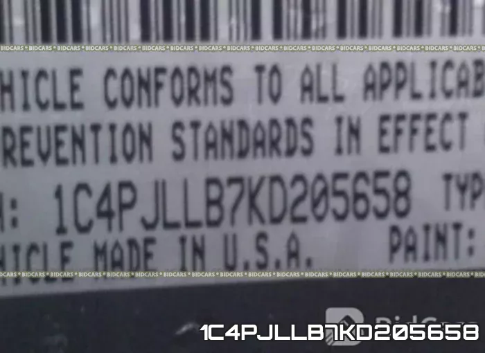 1C4PJLLB7KD205658 фото 10