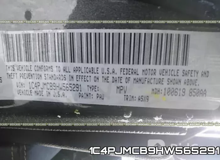 1C4PJMCB9HW565291 фото 10