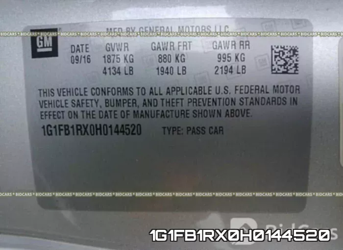 1G1FB1RX0H0144520 фото 10