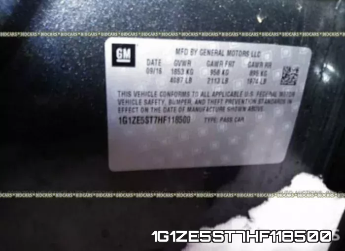 1G1ZE5ST7HF118500 фото 10