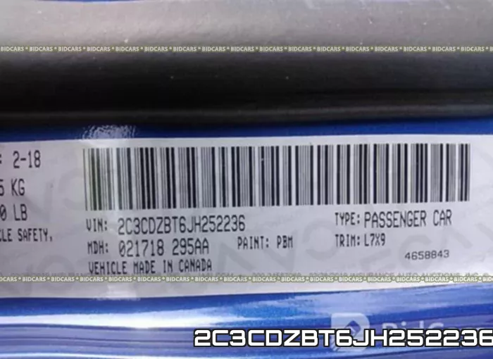 2C3CDZBT6JH252236 фото 10