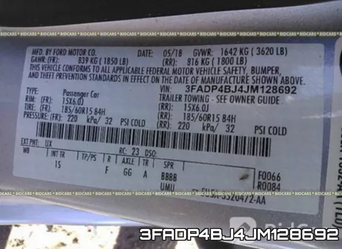 3FADP4BJ4JM128692 фото 10