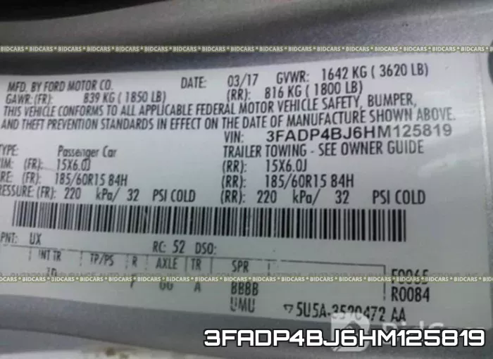 3FADP4BJ6HM125819 фото 10