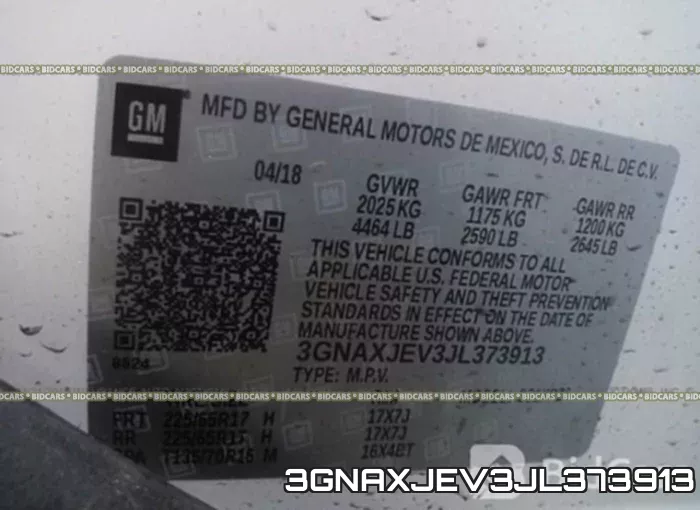 3GNAXJEV3JL373913 фото 10