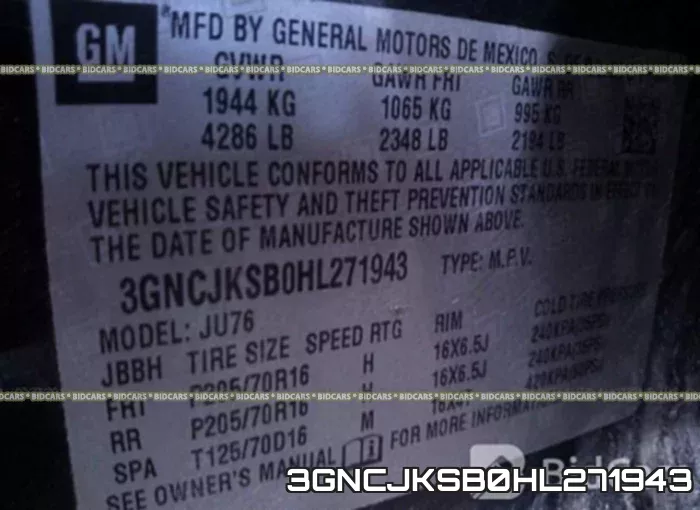 3GNCJKSB0HL271943 фото 10