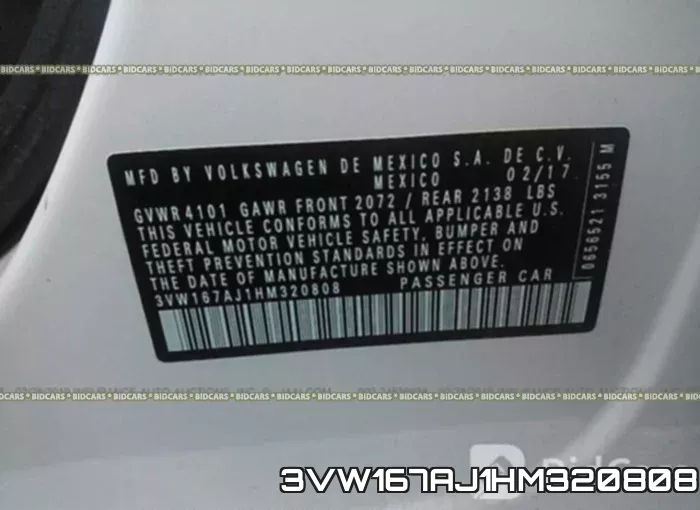 3VW167AJ1HM320808 фото 10